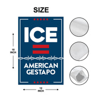 ICE Equals American Gestapo Garden Flag, Double Sided, Resist Hate Flag, Anti-Trump, Funny Anti-Trump Anti-Elon Flag, Political Flag