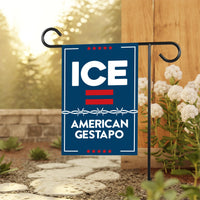 ICE Equals American Gestapo Garden Flag, Double Sided, Resist Hate Flag, Anti-Trump, Funny Anti-Trump Anti-Elon Flag, Political Flag