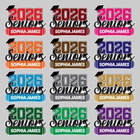Personalized Senior 2026 with Diploma Yard Sign - Graduation Class of 2026 Lawn Sign, Custom Graduation 2026 Yard Sign with Metal H-Stake