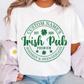 Custom Irish Pub Shirt, St Patrick’s Day Drinking Shirt, Personalized Pub Name Tee