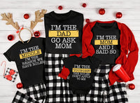 Funny Family Matching Shirt, I’m The Mom Dad Shirt, Oldest Youngest Tee