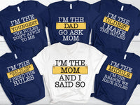 Funny Family Matching Shirt, I’m The Mom Dad Shirt, Oldest Youngest Tee