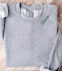 Sláinte Embroidered Sweatshirt, St Patrick’s Day Hoodie, Irish Shirt, Celtic Long Sleeve Shirt, Lucky Irish Drinking Toast Gift