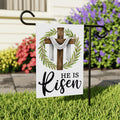 He Is Risen Cross Garden Flag, Christian Easter Yard Flag, Religious Spring Garden Decor, Faith Outdoor Lawn Flag, Resurrection Porch Flag