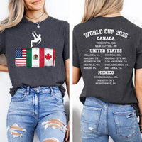 World Cup 2026 Shirt, USA World Cup Soccer Shirt, Canada Mexico USA Tee, Football Fan Shirt, Soccer World Cup Shirt, Fan Gifts, Front Back