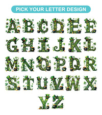 Personalized Irish Shamrock Mug, St Patricks Day Initial Mug, Custom Name Coffee Cup, St Paddys Day Gift, Lucky Four Leaf Clover