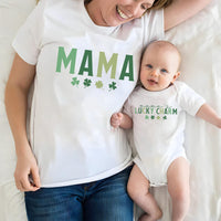 Mama and Mama’s Lucky Charm Shirt, St. Patrick’s Day Matching Shirt, Lucky Mama Baby Tee