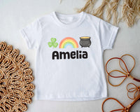 Personalized St. Patrick’s Day Shirt, Custom Irish Kids Shirt, Cute Shamrock Tee, Lucky Clover Shirt, Holiday Gifts, Gifts for Kids