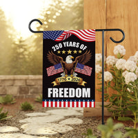 250 Years of Freedom Garden Flag, Patriotic Eagle 250th Anniversary Yard Decor, USA 1776 2026 Outdoor Celebration, American Flag Yard Sign