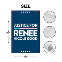 Justice For Renee Good Garden Flag, Double Sided, Keep the Immigrants, Deport the Racists Flag, Anti-Trump, Abolish ICE, Resist Fascism Flag
