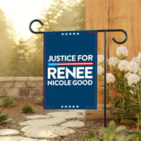 Justice For Renee Good Garden Flag, Double Sided, Keep the Immigrants, Deport the Racists Flag, Anti-Trump, Abolish ICE, Resist Fascism Flag