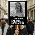 Justice For Renee Good Protest Sign, Anti-Trump, Political Activist Poster, Resist Fascism, ICE Equals American Gestapo Rally Sign