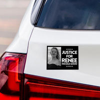 Justice For Renee Good Magnet, ICE Equals American Gestapo Magnet, Anti-Trump, Abolish ICE Resist Fascism Vehicle Magnet, 6" x 4.5"