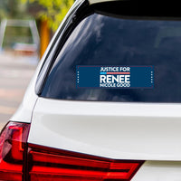 Justice For Renee Good Protest Vinyl Sticker, ICE Equals American Gestapo, Anti-Trump Resistance, Resist Fascism Bumper Sticker, 10" x 3"