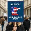 ICE Equals American Gestapo Protest Sign, Anti-Trump Resistance, Political Activist Poster, Rally Sign, Resist Fascism Protest Poster