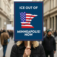 ICE Equals American Gestapo Protest Sign, Anti-Trump Resistance, Political Activist Poster, Rally Sign, Resist Fascism Protest Poster