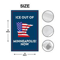 ICE Equals American Gestapo Garden Flag, Double Sided, Resist Hate Flag, Anti-Trump, Funny Anti-Trump Anti-Elon Flag, Political Flag