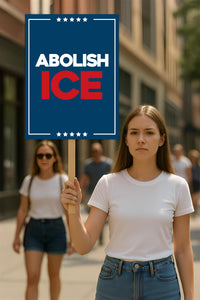 ICE Equals American Gestapo Protest Sign, Anti-Trump Resistance, Political Activist Poster, Rally Sign, Resist Fascism Protest Poster