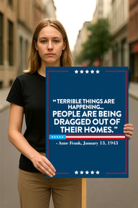 ICE Equals American Gestapo Protest Sign, Anti-Trump Resistance, Political Activist Poster, Rally Sign, Resist Fascism Protest Poster