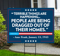 Abolish ICE Yard Sign, Keep the Immigrants, Deport the Racists Lawn Sign, Anti-Trump, Resist Fascism Yard Sign with Metal H-Stake