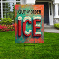 Abolish ICE Yard Sign, Keep the Immigrants, Deport the Racists Lawn Sign, Anti-Trump, Resist Fascism Yard Sign with Metal H-Stake