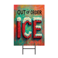 Abolish ICE Yard Sign, Keep the Immigrants, Deport the Racists Lawn Sign, Anti-Trump, Resist Fascism Yard Sign with Metal H-Stake