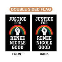Justice For Renee Good Garden Flag, Double Sided, Keep the Immigrants, Deport the Racists Flag, Anti-Trump, Abolish ICE, Resist Fascism Flag