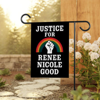 Justice For Renee Good Garden Flag, Double Sided, Keep the Immigrants, Deport the Racists Flag, Anti-Trump, Abolish ICE, Resist Fascism Flag