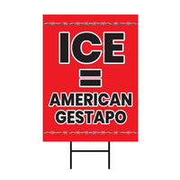 Abolish ICE Yard Sign, Keep the Immigrants, Deport the Racists Lawn Sign, Anti-Trump, Resist Fascism Yard Sign with Metal H-Stake