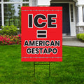 Abolish ICE Yard Sign, Keep the Immigrants, Deport the Racists Lawn Sign, Anti-Trump, Resist Fascism Yard Sign with Metal H-Stake