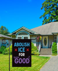 ICE Equals American Gestapo Garden Flag, Double Sided, Resist Hate Flag, Anti-Trump, Funny Anti-Trump Anti-Elon Flag, Political Flag