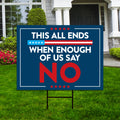 Abolish ICE Yard Sign, Keep the Immigrants, Deport the Racists Lawn Sign, Anti-Trump, Resist Fascism Yard Sign with Metal H-Stake