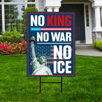 Abolish ICE Yard Sign, Keep the Immigrants, Deport the Racists Lawn Sign, Anti-Trump, Resist Fascism Yard Sign with Metal H-Stake