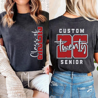 Custom Name Class of 2026 Shirt, Graduation Gift for Her Shirt, Senior Name Shirt, Personalized High School Tee, Front Back