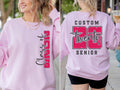 Custom Name Class of 2026 Sweatshirt, Graduation Gift for Her Shirt, Senior Name Sweatshirt, Front Back