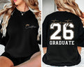Custom Name Class of 2026 Shirt, Graduation Gift for Her Shirt, Senior Name Shirt, Personalized High School Tee, Front Back