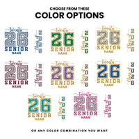 Senior Mom 2026 Shirt, Custom Graduation 2026 Mom Shirt, Matching Family Senior Shirt, Class of 26 Mom Tee, Front Back