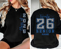 Senior Mom 2026 Shirt, Custom Graduation 2026 Mom Shirt, Matching Family Senior Shirt, Class of 26 Mom Tee, Front Back