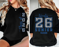 Senior Mom 2026 Shirt, Custom Graduation 2026 Mom Shirt, Matching Family Senior Shirt, Class of 26 Mom Tee, Front Back
