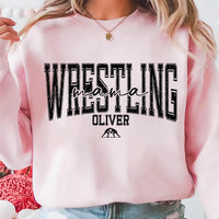 Custom Wrestling Mom Sweatshirt, Personalized Wrestling Mom Shirt, Wrestling Match Day Sweatshirt