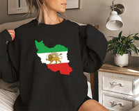 Persian Flag Sweatshirt, Shiro Khorshid Lion and Sun Shirt, Free Iran Zan Zendegi Azadi Sweatshirt
