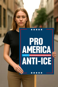 Abolish ICE No One Is Illegal Protest Sign, No Kings In America, Anti-Trump Resistance Political Protest Poster, Resist Fascism Rally Sign