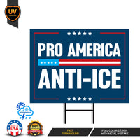 Abolish ICE Yard Sign, Keep the Immigrants, Deport the Racists Lawn Sign, Anti-Trump, Resist Fascism Yard Sign with Metal H-Stake