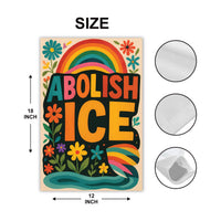 Abolish ICE Garden Flag, Double Sided, Keep the Immigrants, Deport the Racists Flag, Anti-Trump, Resist Racism Flag, Resist Fascism Flag
