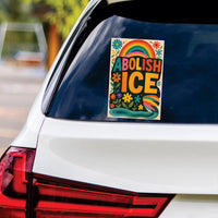 Abolish ICE No One Is Illegal Protest Vinyl Sticker, Resist Hate Decal, Anti-Trump Resistance, Resist Fascism Car Bumper Sticker, 6" x 4.5"