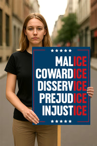 Abolish ICE No One Is Illegal Protest Sign, No Kings In America, Anti-Trump Resistance Political Protest Poster, Resist Fascism Rally Sign