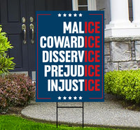 Abolish ICE Yard Sign, Keep the Immigrants, Deport the Racists Lawn Sign, Anti-Trump, Resist Fascism Yard Sign with Metal H-Stake
