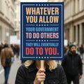 Abolish ICE No One Is Illegal Protest Sign, No Kings In America, Anti-Trump Resistance Political Protest Poster, Resist Fascism Rally Sign