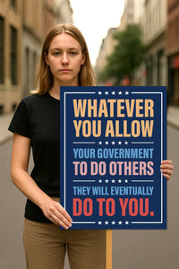 Abolish ICE No One Is Illegal Protest Sign, No Kings In America, Anti-Trump Resistance Political Protest Poster, Resist Fascism Rally Sign