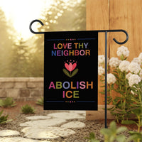 Abolish ICE Garden Flag, Double Sided, Keep the Immigrants, Deport the Racists Flag, Anti-Trump, Resist Racism Flag, Resist Fascism Flag